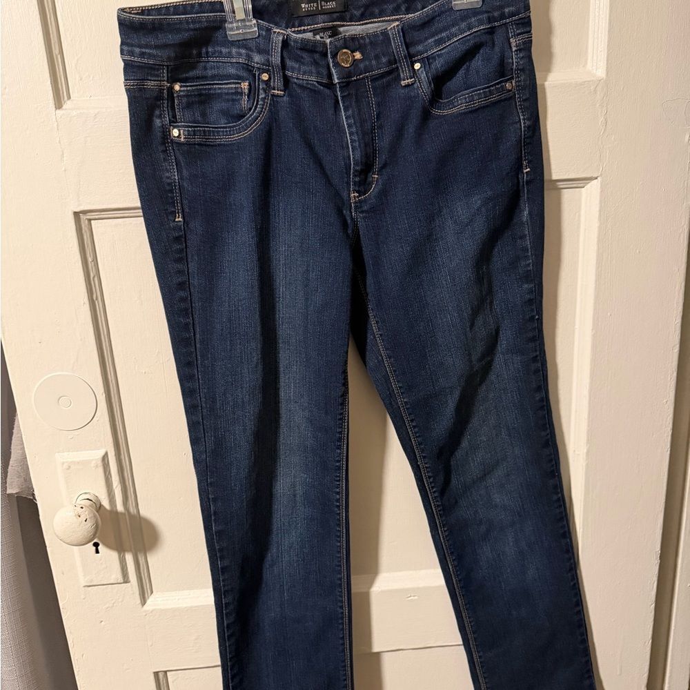 White House Black Market Classic Denim Blue Jeans Women Size 8 Slim Ankle